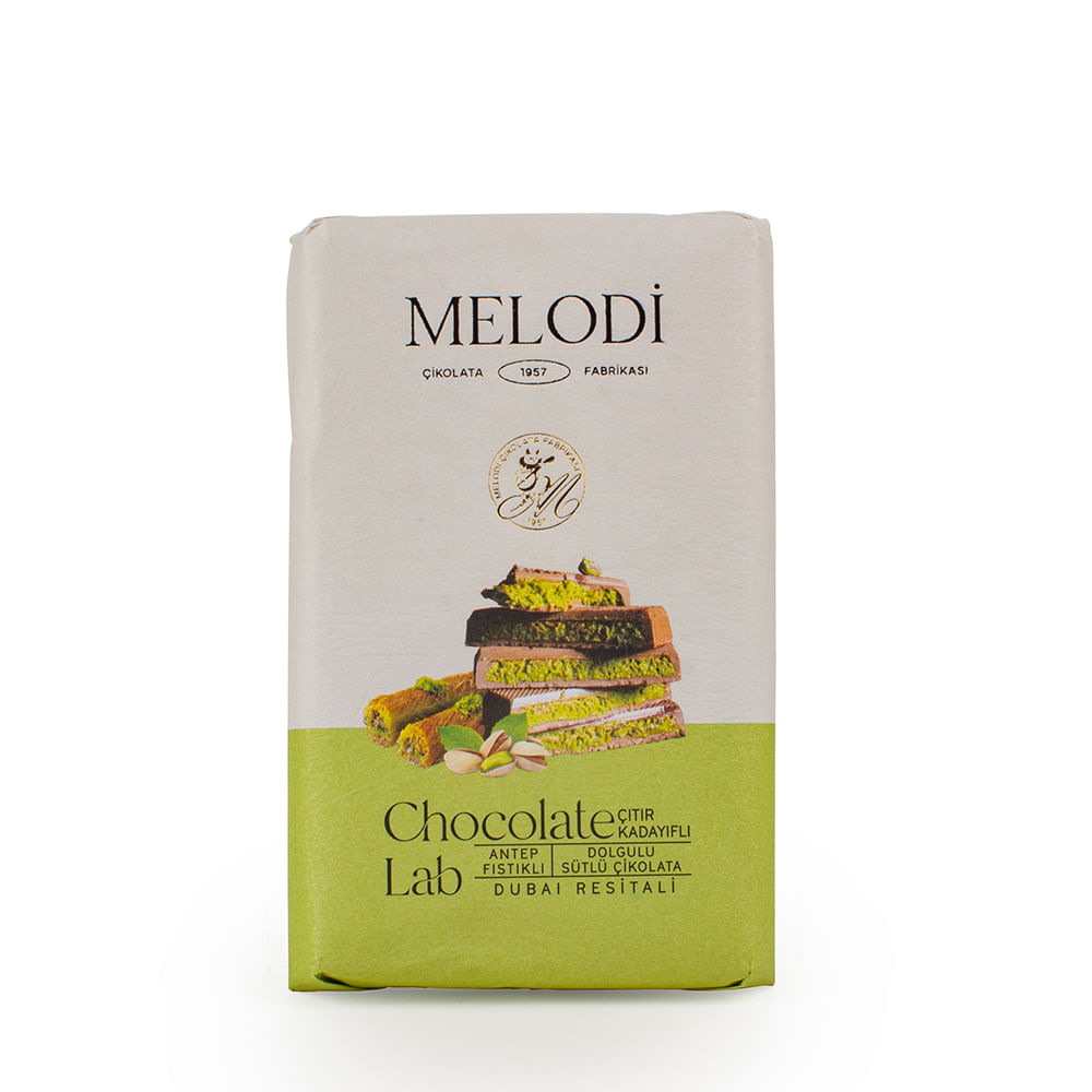 Chocolate Recheado com Pistache Dubai 300g - Melodi 638