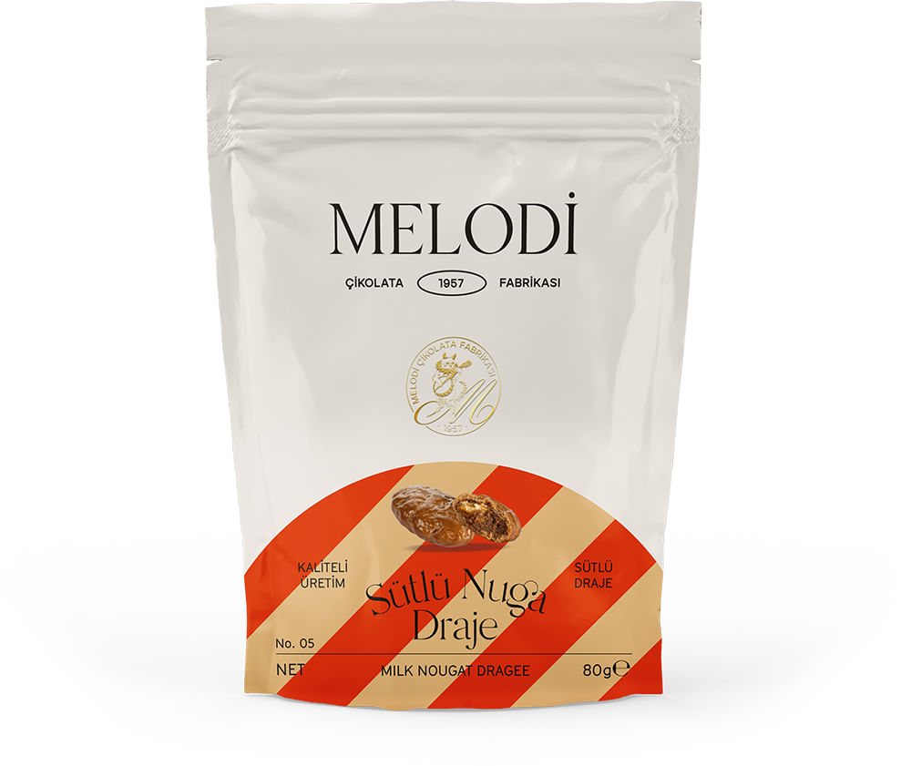 Drages de Nougat Cobertos de Chocolate ao Leite 80g - Melodi