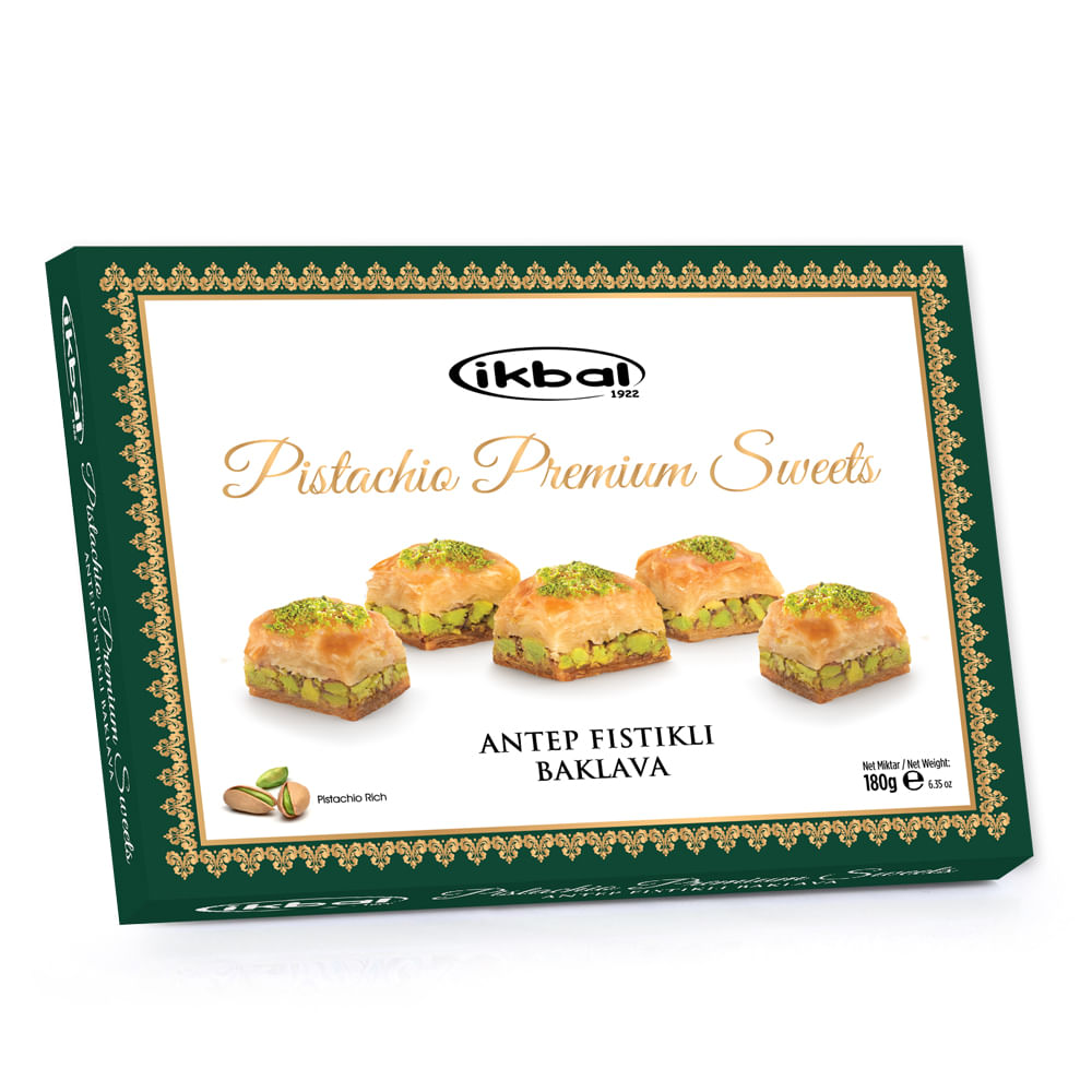 Doce Folhado Baklawa Com Pistache 180g - Ikbal